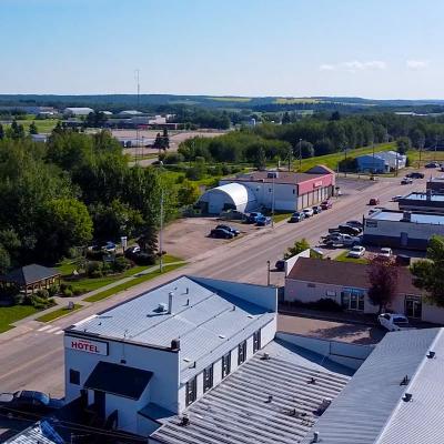 A bird's eye view of the Town of Onoway