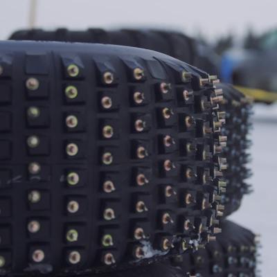 Steel-studded tires await the Numb Bum Race